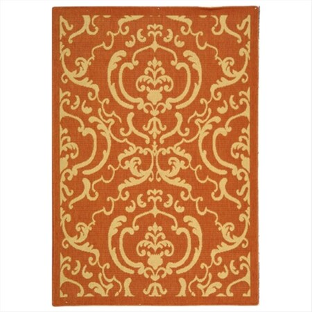 Safavieh 2 Ft. X 3 Ft. - 7 In. Accent- Indoor - Outdoor Courtyard Terracotta Natural Machine Made Rug CY2663-3202-2